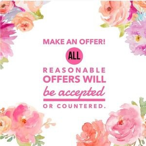 Floral Offer Sign with Pink Accents